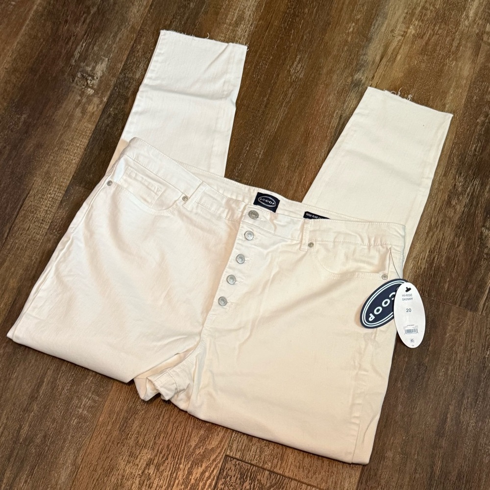 White High-rise Skinny Jeans